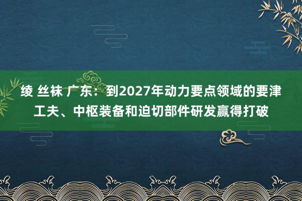 绫 丝袜 广东：到2027年动力要点领域的要津工夫、中枢装备和迫切部件研发赢得打破