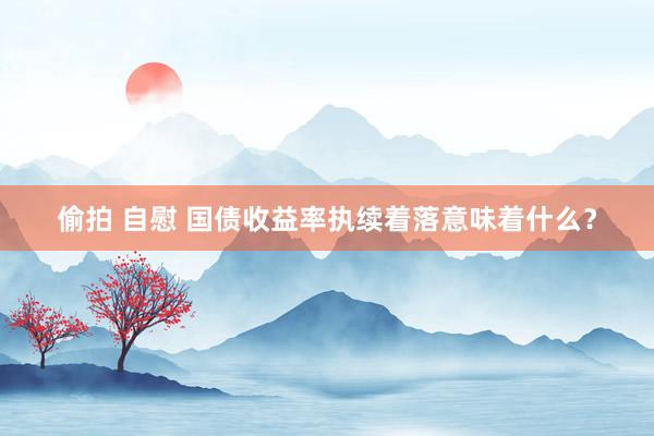 偷拍 自慰 国债收益率执续着落意味着什么？