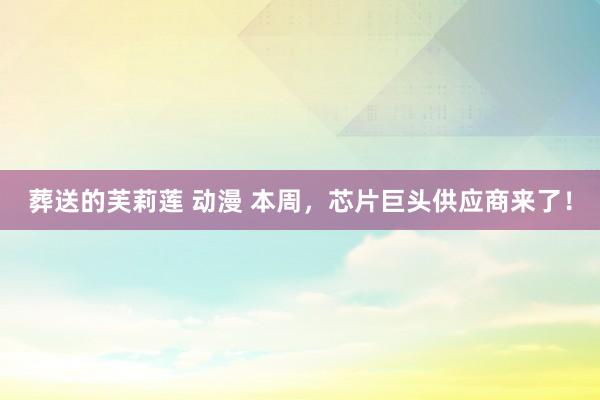 葬送的芙莉莲 动漫 本周，芯片巨头供应商来了！