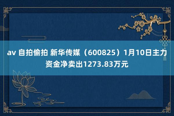 av 自拍偷拍 新华传媒（600825）1月10日主力资金净卖出1273.83万元