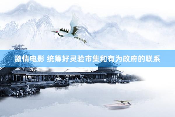 激情电影 统筹好灵验市集和有为政府的联系