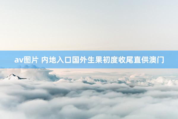 av图片 内地入口国外生果初度收尾直供澳门