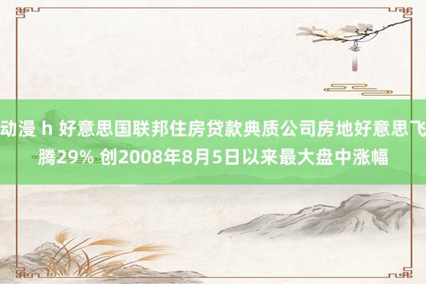 动漫 h 好意思国联邦住房贷款典质公司房地好意思飞腾29% 创2008年8月5日以来最大盘中涨幅