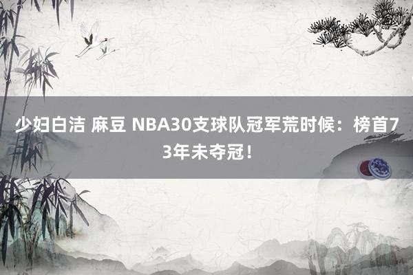 少妇白洁 麻豆 NBA30支球队冠军荒时候：榜首73年未夺冠！