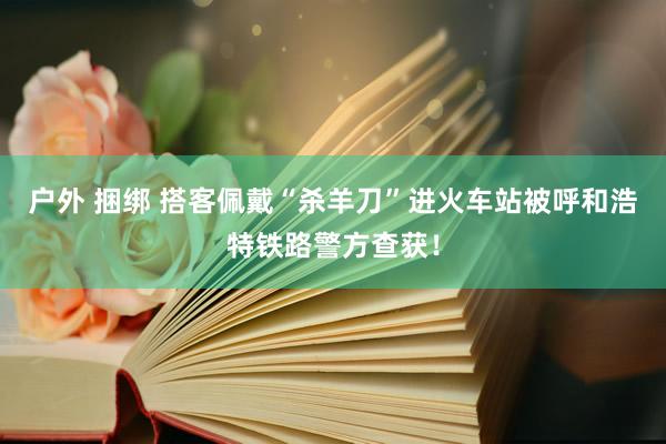 户外 捆绑 搭客佩戴“杀羊刀”进火车站被呼和浩特铁路警方查获！