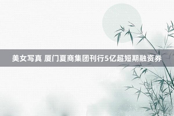 美女写真 厦门夏商集团刊行5亿超短期融资券
