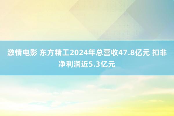 激情电影 东方精工2024年总营收47.8亿元 扣非净利润近5.3亿元