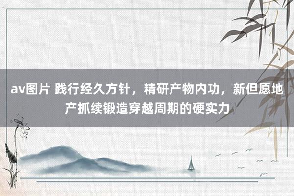 av图片 践行经久方针，精研产物内功，新但愿地产抓续锻造穿越周期的硬实力