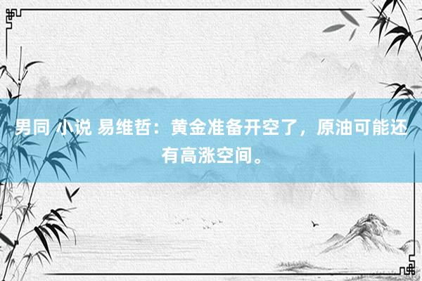 男同 小说 易维哲：黄金准备开空了，原油可能还有高涨空间。