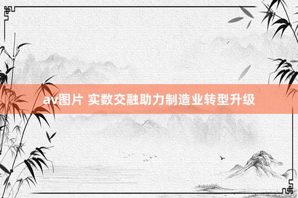 av图片 实数交融助力制造业转型升级