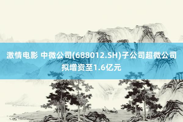 激情电影 中微公司(688012.SH)子公司超微公司拟增资至1.6亿元