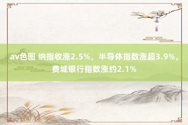av色图 纳指收涨2.5%，半导体指数涨超3.9%，费城银行指数涨约2.1%